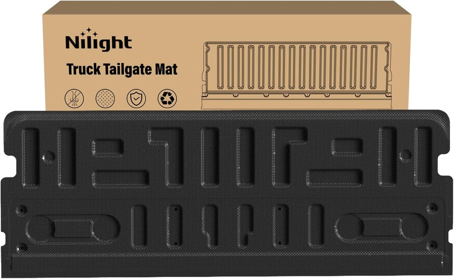 Nilight Tailgate Mat for Ford F150 2021-2026 F150 Lightning 2022-2026 (Not Fit Pro Access Work Surface Version) All Weather TPE Anti Slip Truck Tailgate Protector Liner Cover