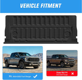 Nilight Tailgate Mat for Ford Ranger 2024 2025 2026 All Weather TPE Anti-Slip Custom Fit Truck Tailgate Protector Liner Cover, view 3