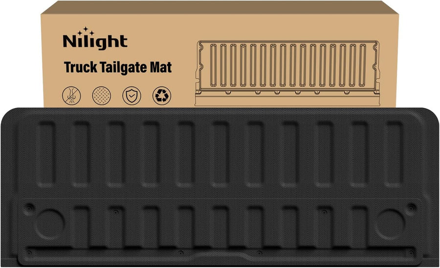 Nilight Tailgate Mat for Ram 1500 2019-2026 Standard Power Release Tailgate (Not Fit Classic Multifunction Full Power) All Weather TPE Anti Slip Truck Tailgate Protector Liner