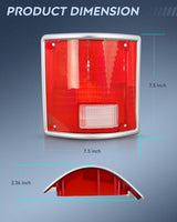 Nilight Taillight Assembly Compatible with 1973 73 74 75 76 77 78 79 1980 81 82 83 84 85 85 86 87 88 89 1990 1991 Chevy C10 GMC C/K Suburban Blazer Jimmy Tail Lights Rear Driver and Passenger Side, view 2