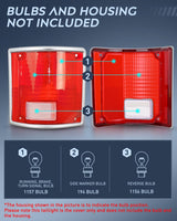 Nilight Taillight Assembly Compatible with 1973 73 74 75 76 77 78 79 1980 81 82 83 84 85 85 86 87 88 89 1990 1991 Chevy C10 GMC C/K Suburban Blazer Jimmy Tail Lights Rear Driver and Passenger Side, view 3