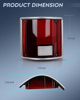 Nilight Taillight Assembly Compatible with 1973 73 74 75 76 77 78 79 1980 81 82 83 84 85 85 86 87 88 89 1990 1991 Chevy C10 GMC C/K Suburban Blazer Jimmy Tail Lights Rear Driver and Passenger Side, view 2