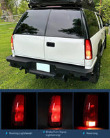 Nilight Taillight Assembly Compatible with 1988 1989 1990 1991 1992 1993 1994 1995 1996 1997 1998 1999 Chevy GMC C/K Suburban Blazer Tahoe Yukon 2000 Cadillac Escalade Pair Dark Red Lens, view 3