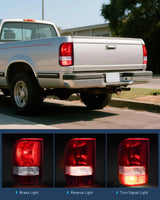 Nilight Taillight Assembly Compatible with 1993 1994 1995 1996 1997 Ford Ranger Dark Red Tail Light OE Style Rear Lamp Replacement Driver and Passenger Side, view 4