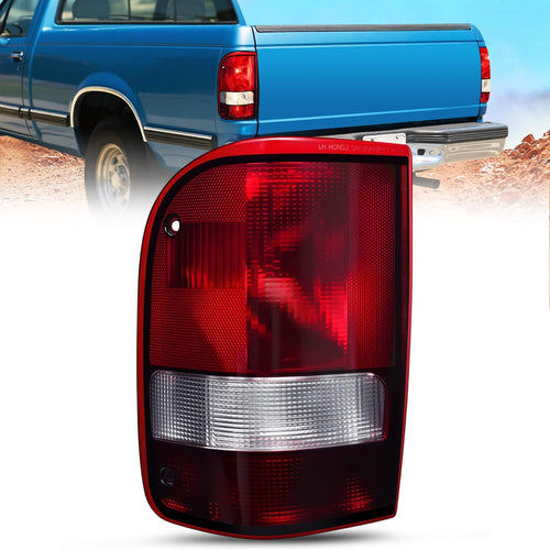 Nilight Taillight Assembly Compatible with 1993 1994 1995 1996 1997 Ford Ranger Dark Red Tail Light OE Style Rear Lamp Replacement Driver Side