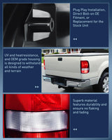 Nilight Taillight Assembly Compatible with 1993 1994 1995 1996 1997 Ford Ranger Dark Red Tail Light OE Style Rear Lamp Replacement Driver Side, view 6