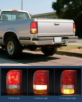 Nilight Taillight Assembly Compatible with 1993 1994 1995 1996 1997 Ford Ranger Red Clear Tail Light OE Style Rear Lamp Replacement Driver and Passenger Side, view 4