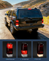 Nilight Taillight Assembly Compatible with 1997 1998 1999 2000 2001 Jeep Cherokee Limited SE Sport XJ XJ Chassis Rear Tail Light Lamp Replacement OE Style Smoked Black Drive and Passenger Side, view 4