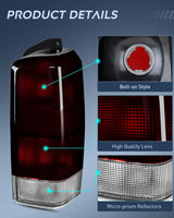 Nilight Taillight Assembly Compatible with 1997 1998 1999 2000 2001 Jeep Cherokee Limited SE Sport XJ XJ Chassis Rear Tail Light Lamp Replacement OE Style Smoked Black Drive and Passenger Side, view 5