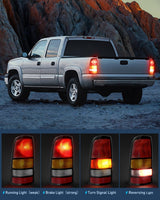 Nilight Taillight Assembly Compatible with 1999 2000 2001 2002 2003 2004 2005 2006 GMC Sierra 1999-2002 Chevy Silverado Fit Fleetside Tail Rear Light OE Style Driver Side Black Border, view 4