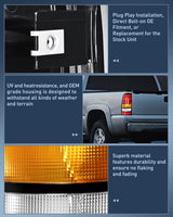 Nilight Taillight Assembly Compatible with 1999 2000 2001 2002 2003 2004 2005 2006 GMC Sierra 1999-2002 Chevy Silverado Fit Fleetside Tail Rear Light OE Style Driver Side Black Border, view 6