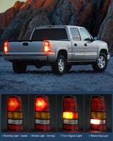 Nilight Taillight Assembly Compatible with 1999 2000 2001 2002 2003 2004 2005 2006 GMC Sierra 1999-2002 Chevy Silverado Fit Fleetside Tail Rear Light OE Style Passenger Side Black Border, view 4