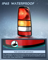 Nilight Taillight Assembly Compatible with 1999 2000 2001 2002 2003 2004 2005 2006 GMC Sierra 1999-2002 Chevy Silverado Fit Fleetside Tail Rear Light OE Style Passenger Side Black Border, view 5