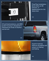Nilight Taillight Assembly Compatible with 1999 2000 2001 2002 2003 2004 2005 2006 GMC Sierra 1999-2002 Chevy Silverado Fit Fleetside Tail Rear Light OE Style Passenger Side Black Border, view 6
