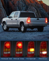 Nilight Taillight Assembly Compatible with 1999 2000 2001 2002 Chevy Silverado 1999 2000 2001 2002 2003 2004 2005 2006 GMC Sierra Tail Rear Light Fleetside OE Style Driver Side Red Border, view 4
