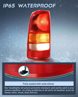 Nilight Taillight Assembly Compatible with 1999 2000 2001 2002 Chevy Silverado 1999 2000 2001 2002 2003 2004 2005 2006 GMC Sierra Tail Rear Light Fleetside OE Style Driver Side Red Border, view 5