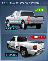 Nilight Taillight Assembly Compatible with 1999 2000 2001 2002 Chevy Silverado 1999 2000 2001 2002 2003 2004 2005 2006 GMC Sierra Tail Rear Light Fleetside OE Style Passenger Side Red Border, view 2