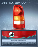 Nilight Taillight Assembly Compatible with 1999 2000 2001 2002 Chevy Silverado 1999 2000 2001 2002 2003 2004 2005 2006 GMC Sierra Tail Rear Light Fleetside OE Style Passenger Side Red Border, view 5