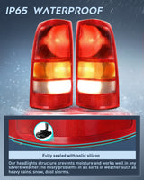 Nilight Taillight Assembly Compatible with 1999 2000 2001 2002 Chevy Silverado 2003 2004 2005 2006 GMC Sierra 1500 2500 3500 Rear Lamp Replacement OE Style Driver and Passenger Side Red Border, view 5