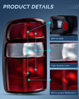 Nilight Taillight Assembly Compatible with 2000 2001 2002 2003 2004 2005 2006 Chevy Tahoe Suburban GMC Yukon Tail Light OE Style Rear Lamp Replacement Driver and Passenger Side, view 5