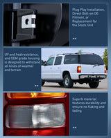 Nilight Taillight Assembly Compatible with 2000 2001 2002 2003 2004 2005 2006 Chevy Tahoe Suburban GMC Yukon Tail Light OE Style Rear Lamp Replacement Driver and Passenger Side, view 6