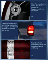 Nilight Taillight Assembly Compatible with 2001 2002 2003 2004 2005 2006 2007 2008 2009 2010 2011 Ford Ranger without STX Model Rear Lamp OE Style Driver and Passenger Side Dark Red Lens, view 5