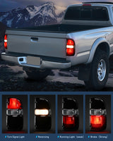 Nilight Taillight Assembly Compatible with 2001 2002 2003 2004 Toyota Tacoma Rear Lamp Replacement with Dark Red Housing Tail Lights Driver and Passenger Side, view 3