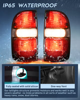 Nilight Taillight Assembly Compatible with 2001 2002 2003 2004 Toyota Tacoma Rear Lamp Replacement with Dark Red Housing Tail Lights Driver and Passenger Side, view 4