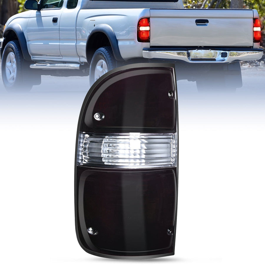 Nilight Taillight Assembly Compatible with 2001 2002 2003 2004 Toyota Tacoma Rear Lamp Replacement with Dark Red Housing Tail Lights Driver Side