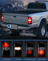 Nilight Taillight Assembly Compatible with 2001 2002 2003 2004 Toyota Tacoma Rear Lamp Replacement with Dark Red Housing Tail Lights Passenger Side, view 5