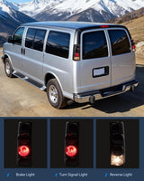 Nilight Taillight Assembly Compatible with 2003 2004 2005 2006 2007 2008 2009 2010 2011 2012 2013 2014 Chevy Express GMC Savana 1500 2003-2023 Chevrolet Express GMC Savana 2500 3500 Rear Tail Light, view 3