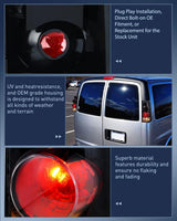 Nilight Taillight Assembly Compatible with 2003 2004 2005 2006 2007 2008 2009 2010 2011 2012 2013 2014 Chevy Express GMC Savana 1500 2003-2023 Chevrolet Express GMC Savana 2500 3500 Rear Tail Light, view 6