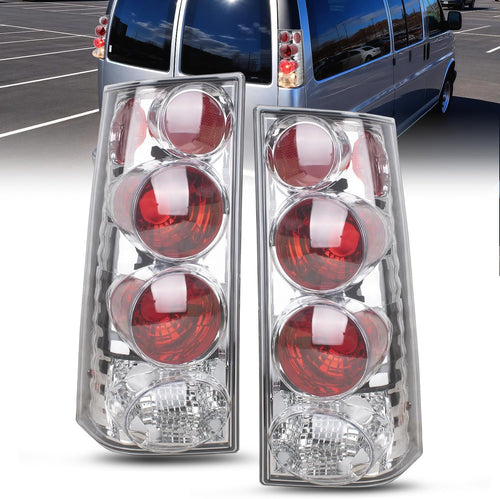 Nilight Taillight Assembly Compatible with 2003 2004 2005 2006 2007 2008 2009 2010 2011 2012 2013 2014 Chevy Express GMC Savana 1500 2003-2023 Chevrolet Express GMC Savana 2500 3500 Rear Tail Light