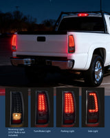 Nilight Taillight Assembly Compatible with 2003 2004 2005 2006 Chevy Silverado 1500 1500HD 2500 2500HD 3500 2007 Chevrolet Classic Incandescent Type Upgrade LED Tail Lights Rear Brake Lamps, view 4