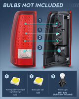 Nilight Taillight Assembly Compatible with 2003 2004 2005 2006 Chevy Silverado 1500 1500HD 2500 2500HD 3500 2007 Chevrolet Classic Incandescent Type Upgrade LED Tail Lights Rear Brake Lamps, view 3