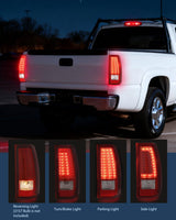 Nilight Taillight Assembly Compatible with 2003 2004 2005 2006 Chevy Silverado 1500 1500HD 2500 2500HD 3500 2007 Chevrolet Classic Incandescent Type Upgrade LED Tail Lights Rear Brake Lamps, view 4