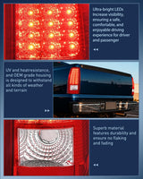 Nilight Taillight Assembly Compatible with 2003 2004 2005 2006 Chevy Silverado 1500 1500HD 2500 2500HD 3500 2007 Chevrolet Classic Incandescent Type Upgrade LED Tail Lights Rear Brake Lamps, view 6