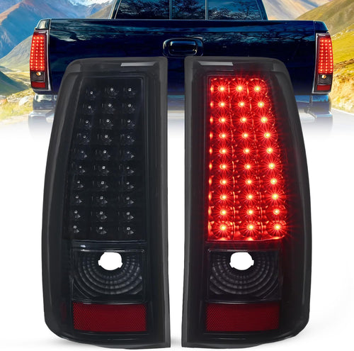 Nilight Taillight Assembly Compatible with 2003 2004 2005 2006 Chevy Silverado 1500 1500HD 2500 2500HD 3500 2007 Chevrolet Classic Incandescent Type Upgrade LED Tail Lights Rear Brake Lamps