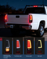 Nilight Taillight Assembly Compatible with 2003 2004 2005 2006 Chevy Silverado 1500 1500HD 2500 2500HD 3500 2007 Chevrolet Classic Incandescent Type Upgrade LED Tube Tail Lights Rear Brake Lamps, view 4
