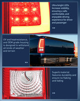 Nilight Taillight Assembly Compatible with 2003 2004 2005 2006 Chevy Silverado 1500 1500HD 2500 2500HD 3500 2007 Chevrolet Classic Incandescent Type Upgrade LED Tube Tail Lights Rear Brake Lamps, view 6