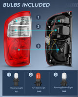Nilight Taillight Assembly Compatible with 2004 2005 2006 Toyota Tundra 4 Door Double Cab and Crew Cab Tail Light OE Style Rear Lamp Replacement Driver Side, view 3