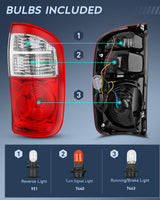 Nilight Taillight Assembly Compatible with 2004 2005 2006 Toyota Tundra 4 Door Double Cab and Crew Cab Tail Light OE Style Rear Lamp Replacement Passenger Side, view 3