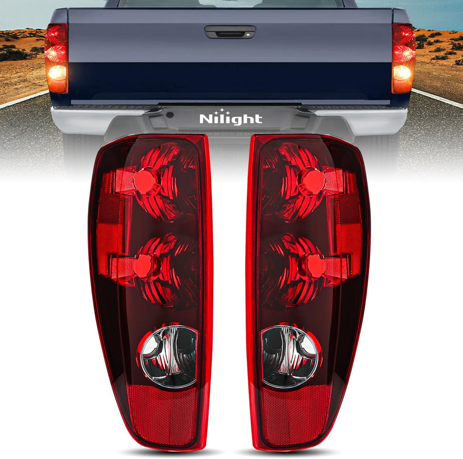 Nilight Taillight Assembly Compatible with 2004 2005 2009 2010 2011 2012 Colorado GMC Canyon 2006 2007 2008 Isuzu i280 i350 i290 i370 Rear Lamp OE Style Driver and Passenger Side Red Lens