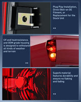 Nilight Taillight Assembly Compatible with 2004 2005 2009 2010 2011 2012 Colorado GMC Canyon 2006 2007 2008 Isuzu i280 i350 i290 i370 Rear Lamp OE Style Driver and Passenger Side Red Lens, view 5
