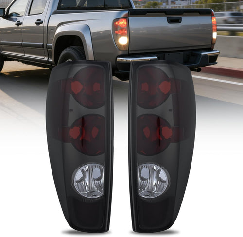 Nilight Taillight Assembly Compatible with 2004-2012 Chevy Colorado | 2004-2012 GMC Canyon 2006 Isuzu i280 i350 2007 2008 i290 i370 Rear Lamp OE Style Driver and Passenger Side Smoke Red Lens