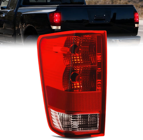 Nilight Taillight Assembly Compatible with 2004-2015 Nissan Titan Red Lens | Tail Light OE Style Rear Lamp Replacement Driver Side