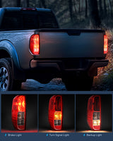 Nilight Taillight Assembly Compatible with 2005 2006 2007 2008 2009 2010 2011 2012 2013 2014 2015 2016 2017 2018 2019 2020 2021 Nissan Frontier and 2009-2012 Suzuki Equator Tail Light Left Driver Side, view 3