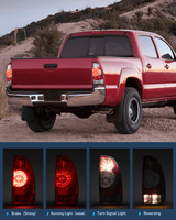 Nilight 2005 2006 2007 2008 2009 2010 2011 2012 2013 2014 2015 Toyota Tacoma Rear Lamp Replacement Taillight Assembly LED Lens Driver Side and Passenger Side, view 3