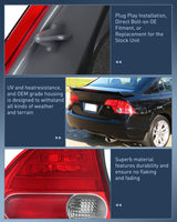 Nilight Taillight Assembly Compatible with 2006 2007 2008 Honda Civic Sedan Hybrid DX EX GX LX 4 Door Rear Lamp Replacement OE Style Driver Side, view 5