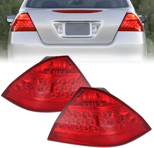 Nilight Taillight Assembly Compatible with 2006 2007 Honda Accord 4 Door Sedan Excluding Hybrid Rear Lamp Replacement OE Style Driver Side and Passenger
